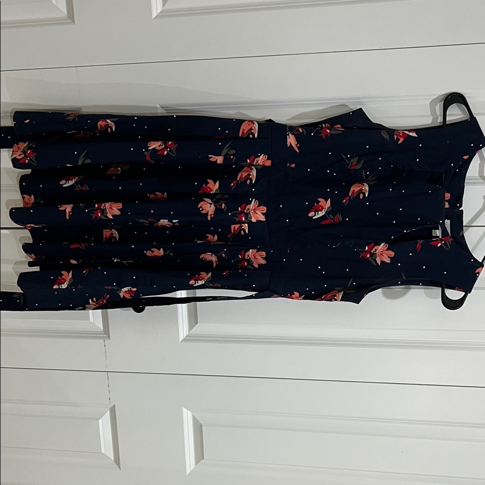 APRICOT Navy and Red Floral Dress